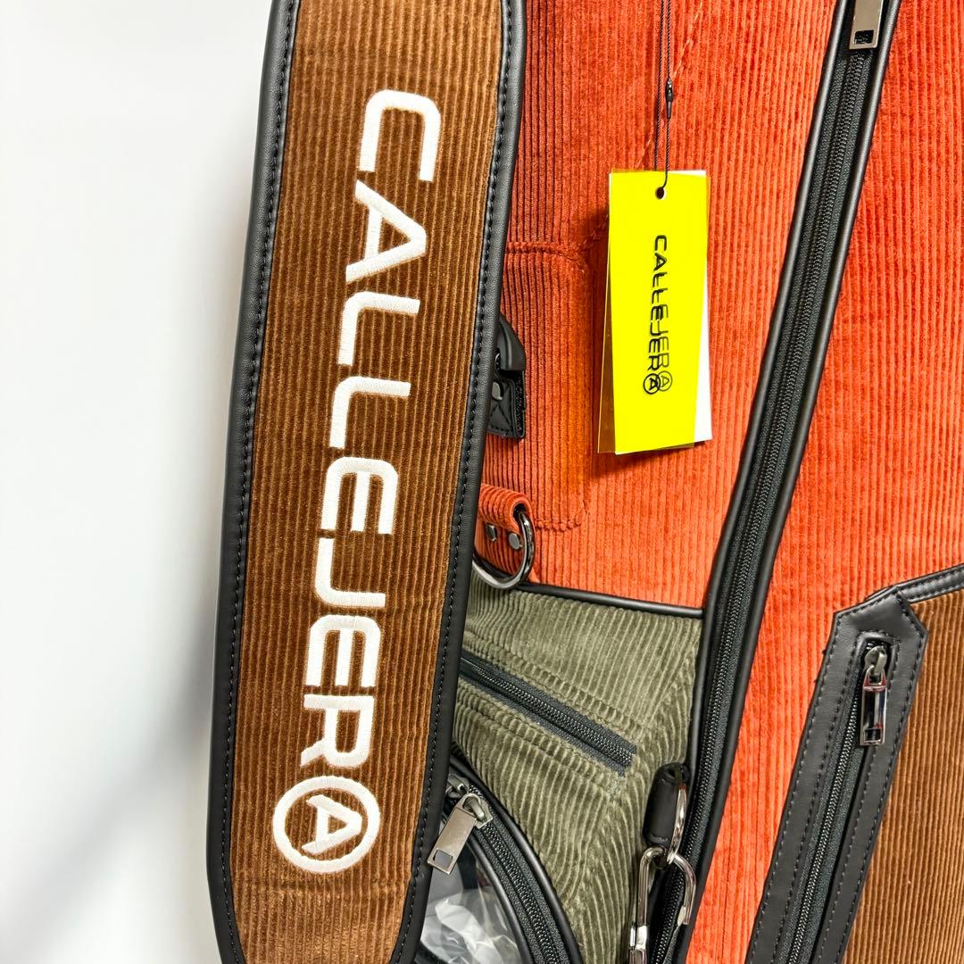 新品 ガジェヘラ ゴルフ コーデュロイ キャディー バッグ カーキ