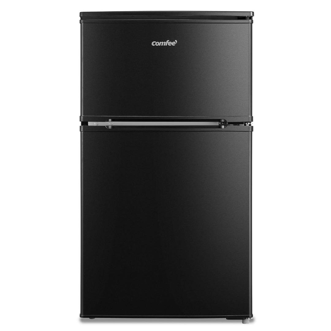(7月25日廃棄)コンフィー(COMFEE’) 冷蔵庫 90L 2ドア 右開き