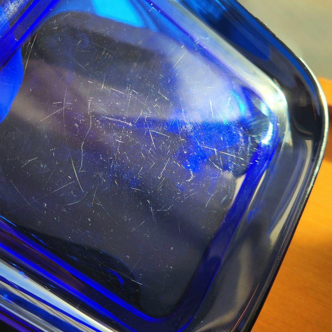 カイ・フランク　チークトレイ　スクエア　ブルー　プレート　三枚セット