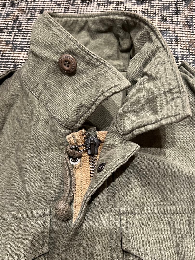 Green ミリタリーモッズコート