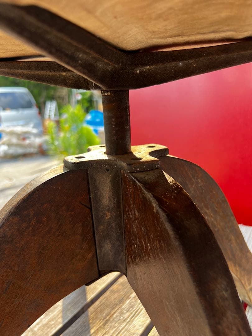 110アンティーク 大正時代 ドクターチェア 回転椅子 リペア歴無しオリジナル