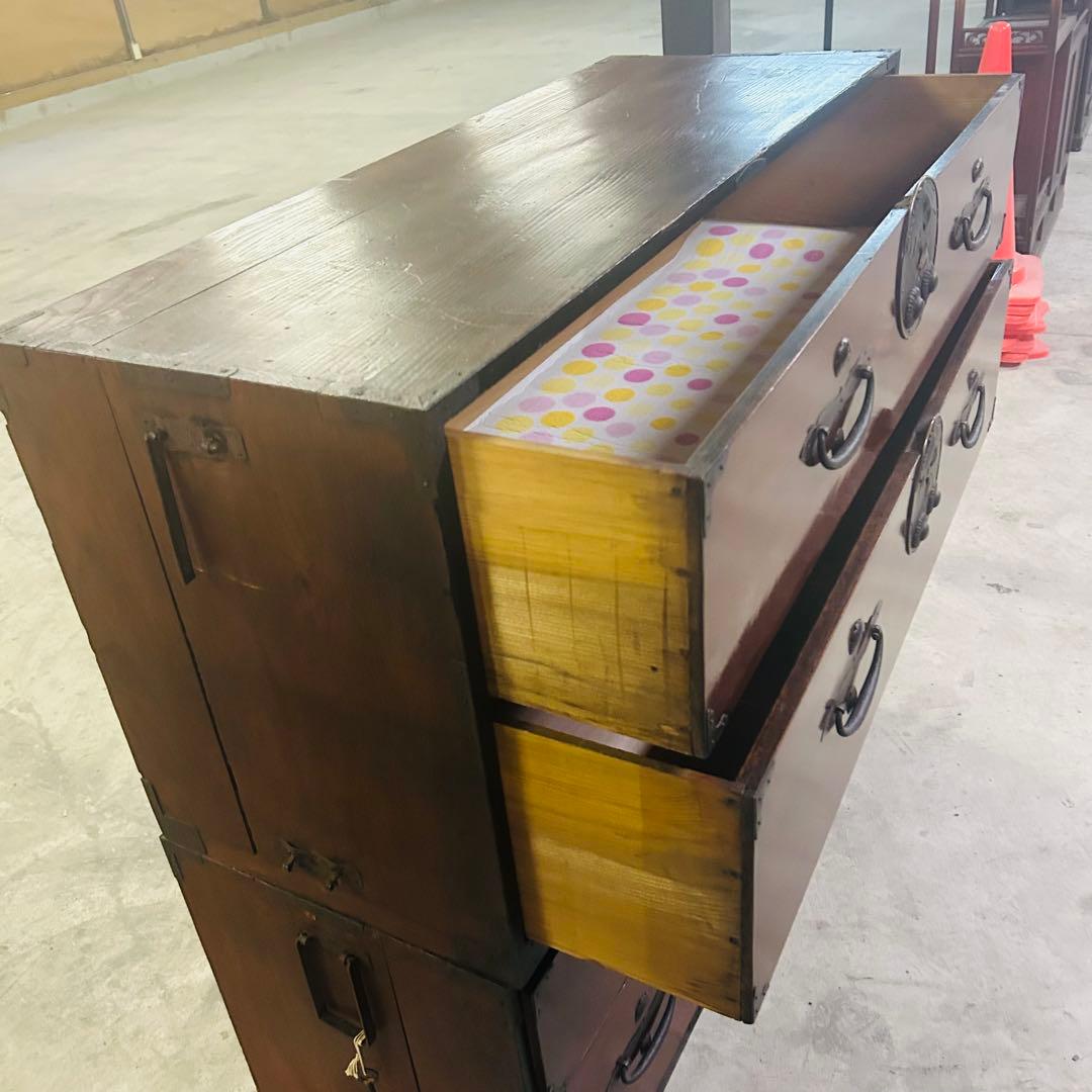 時代箪笥　民芸箪笥　装飾金具　和箪笥　整理箪笥