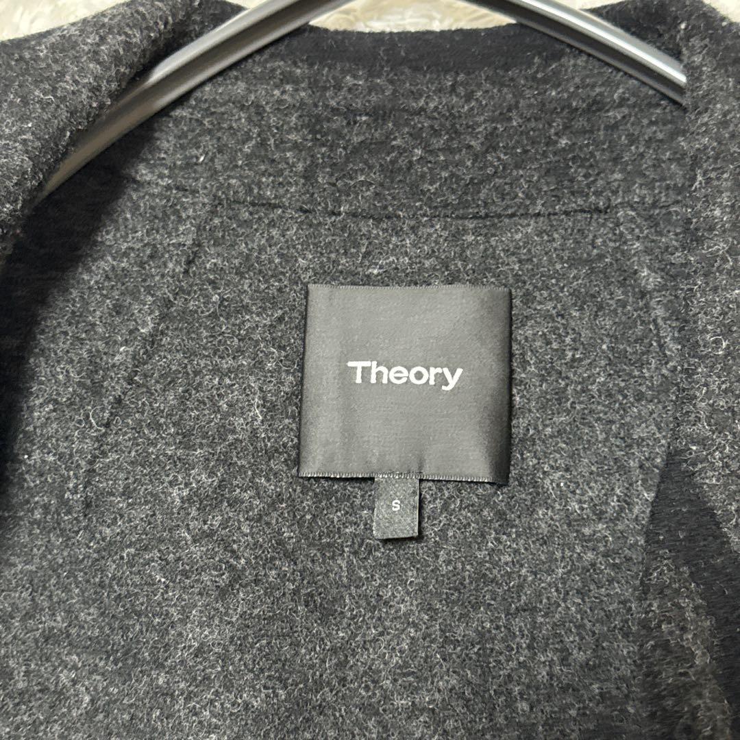 美品 theory セオリー コート チェック OVERLAY S