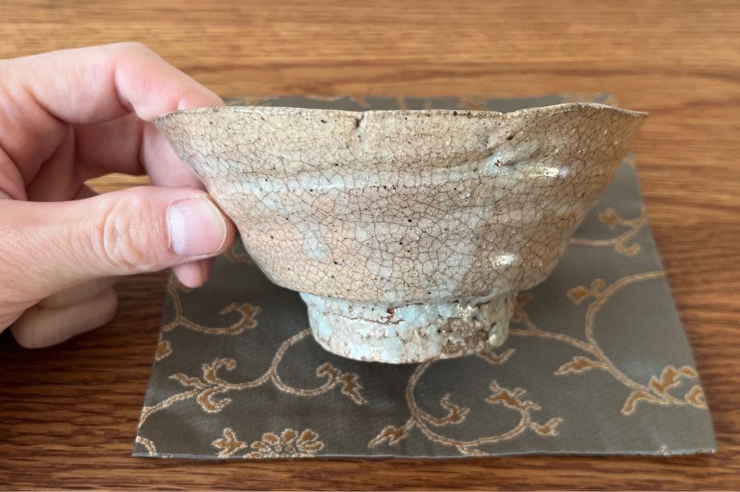 崎陽高麗 小井戸茶碗 （川瀬 隆一郎作）共箱 【茶道用抹茶碗】