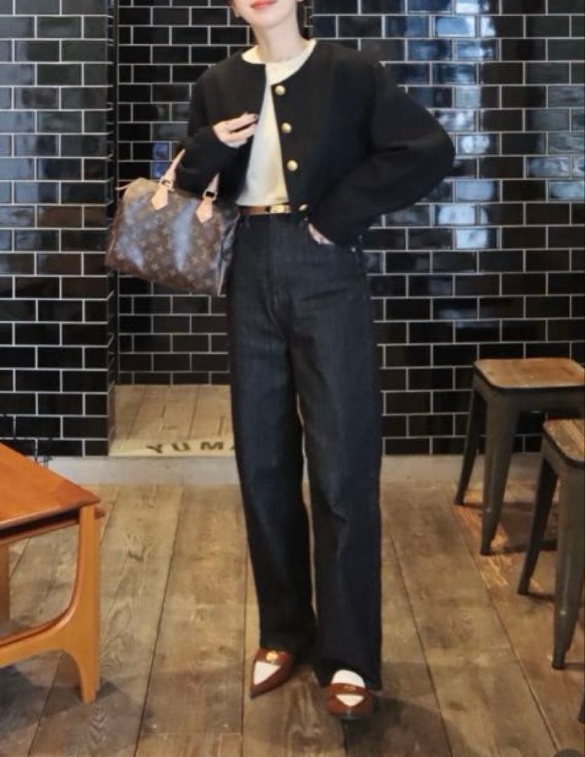 ✴︎新品未使用✴︎epa エパ tweed short jacket (ブラック)