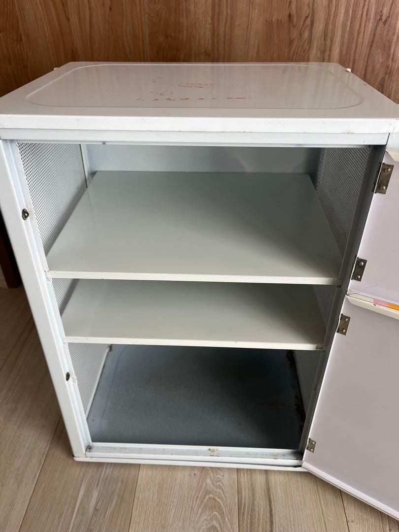 昭和レトロ　食品蚊帳　花柄　スチール　HOPE