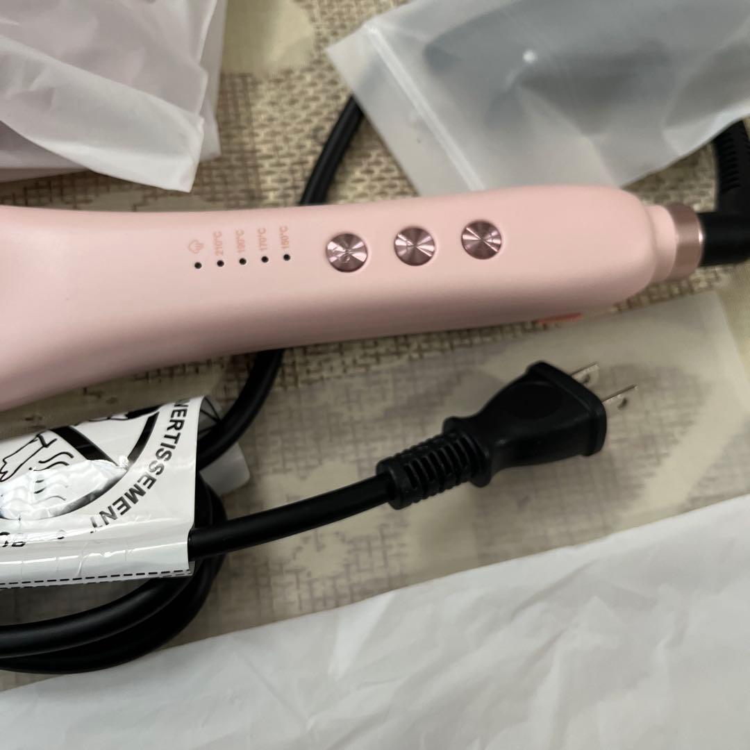 WAVYTALK ブラシヘアアイロン ピンク