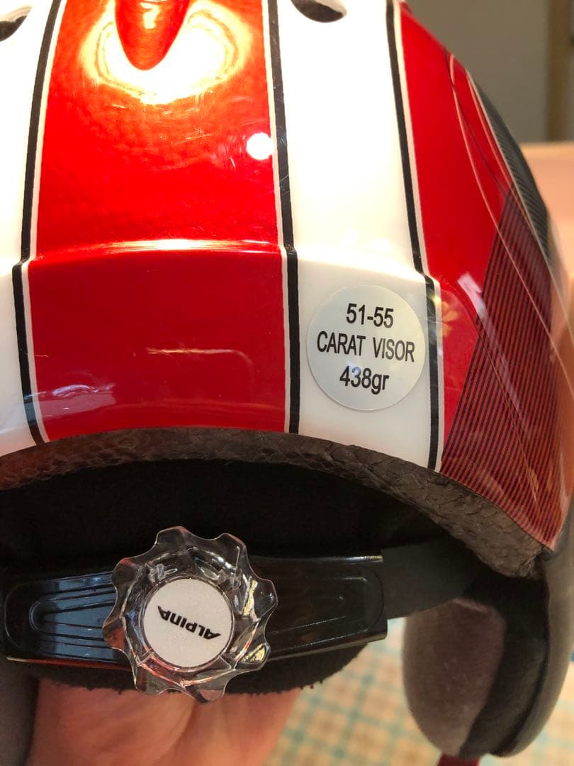 アルピナ　alpina スキー用ヘルメット レッド/ホワイト