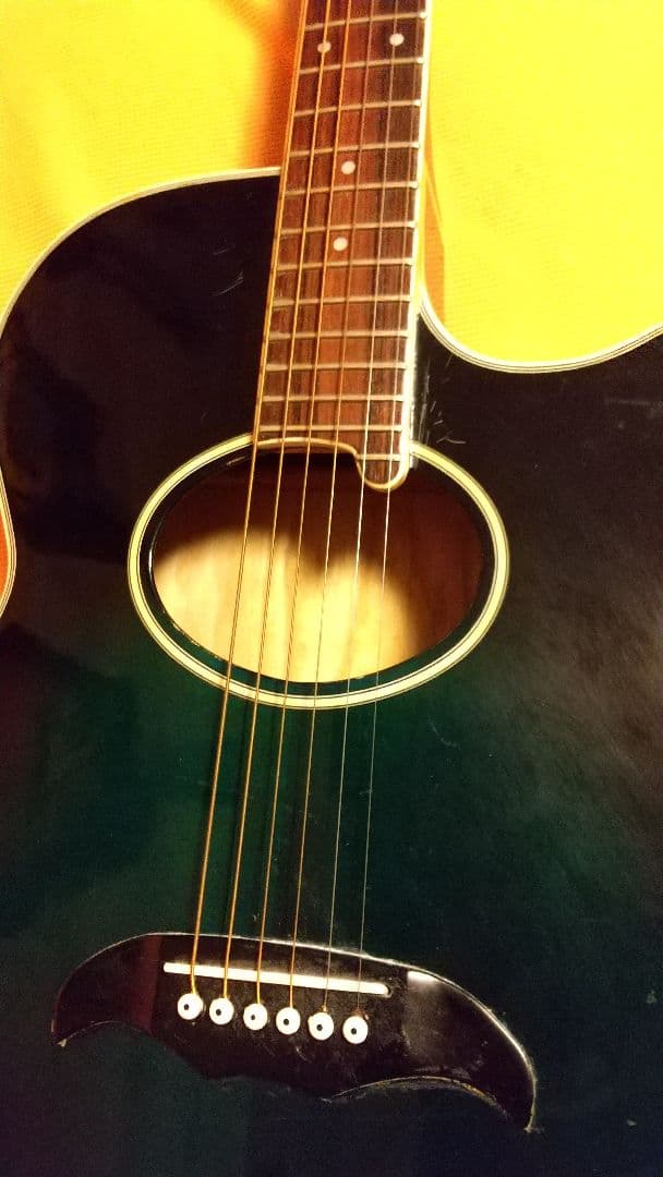 HEAD WAY エレアコギター 　レアなオーバルサウンドホール　ネック細目