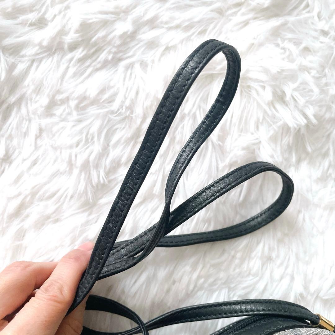 希少⭐︎GUCCI マイクロシマ PVCレザー ネイビー ショルダーバッグ