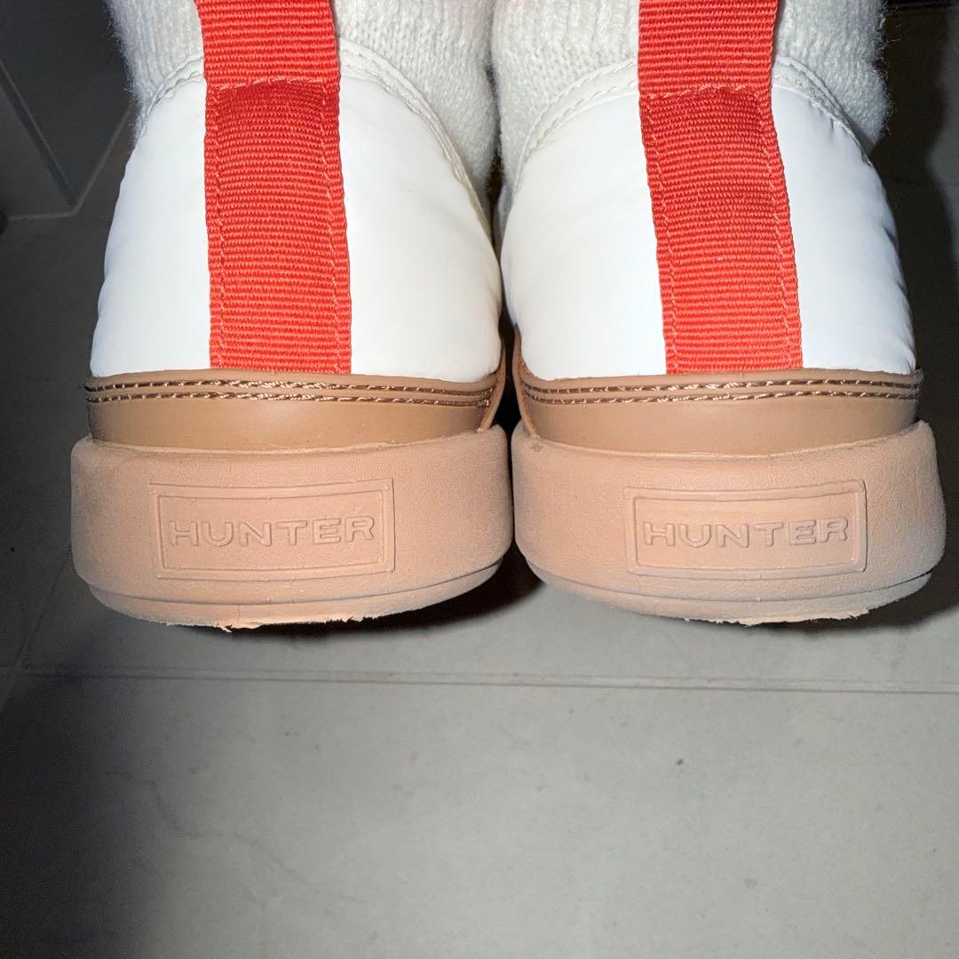 【美品】HUNTER/ハンター インアウトパッファーニットブーツ24cm