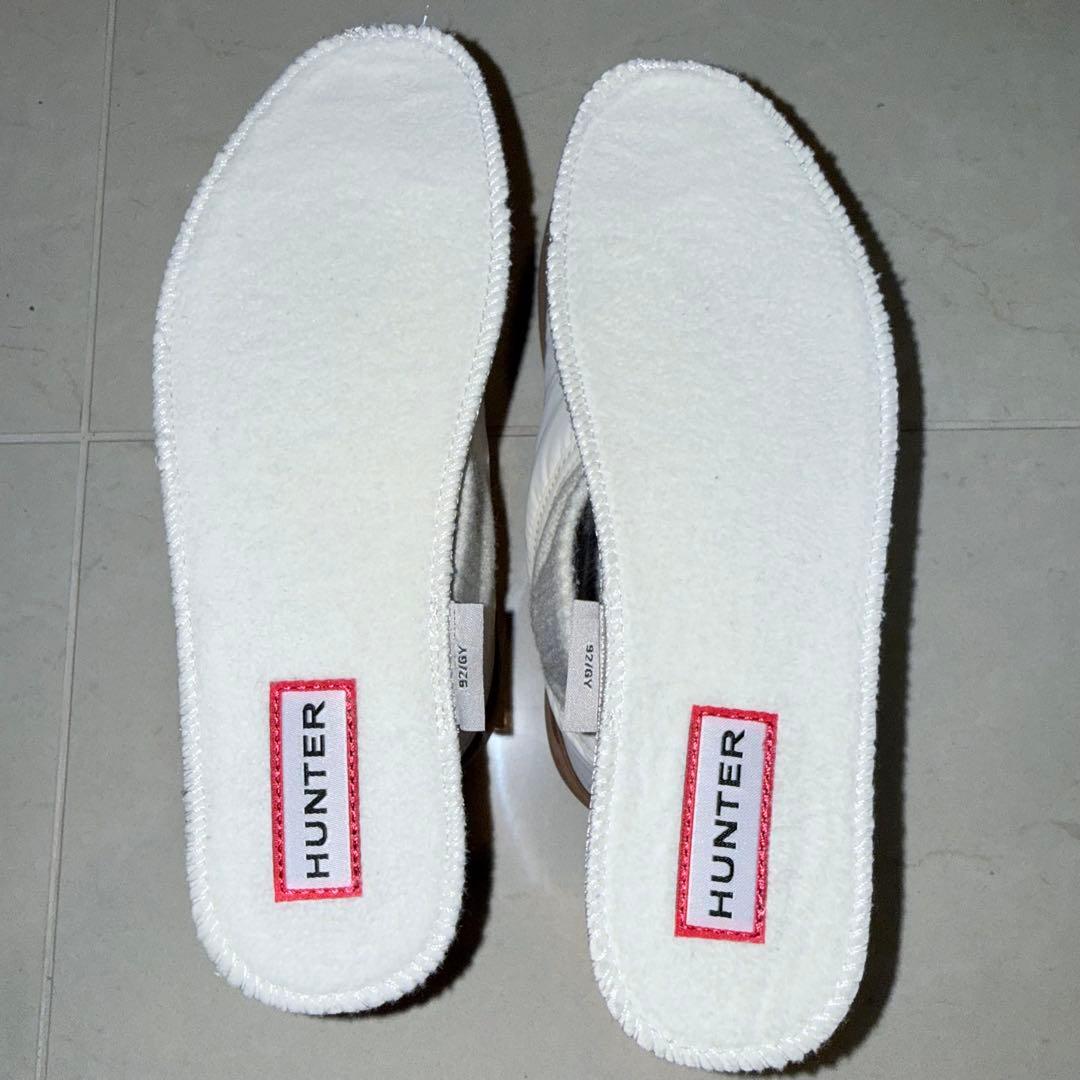 【美品】HUNTER/ハンター インアウトパッファーニットブーツ24cm