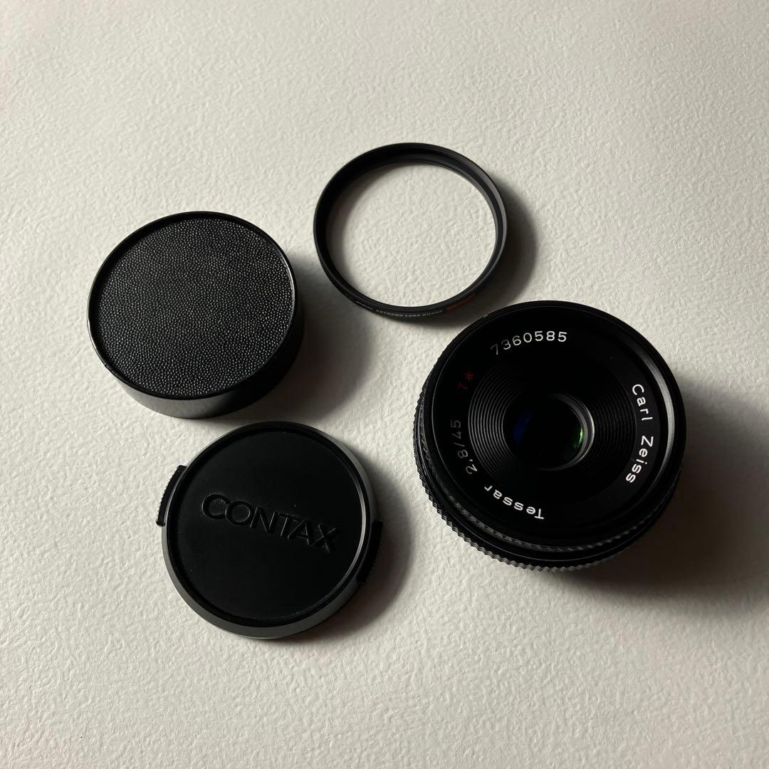 レンズ(単焦点) carl zeiss contax tessar 45mm f2.8 mmj