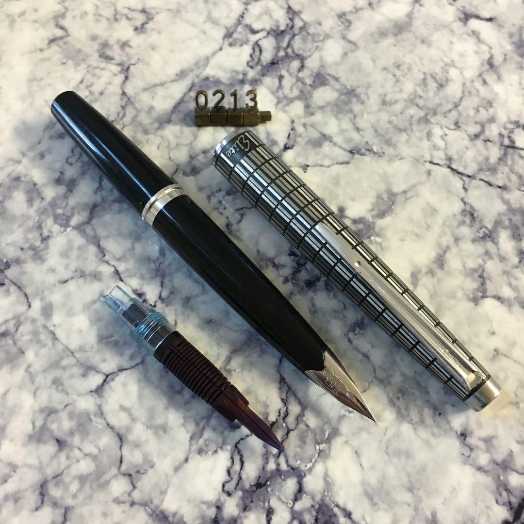 #0213 オーバーホール済み 万年筆 パイロット PILOT 半格子 18k