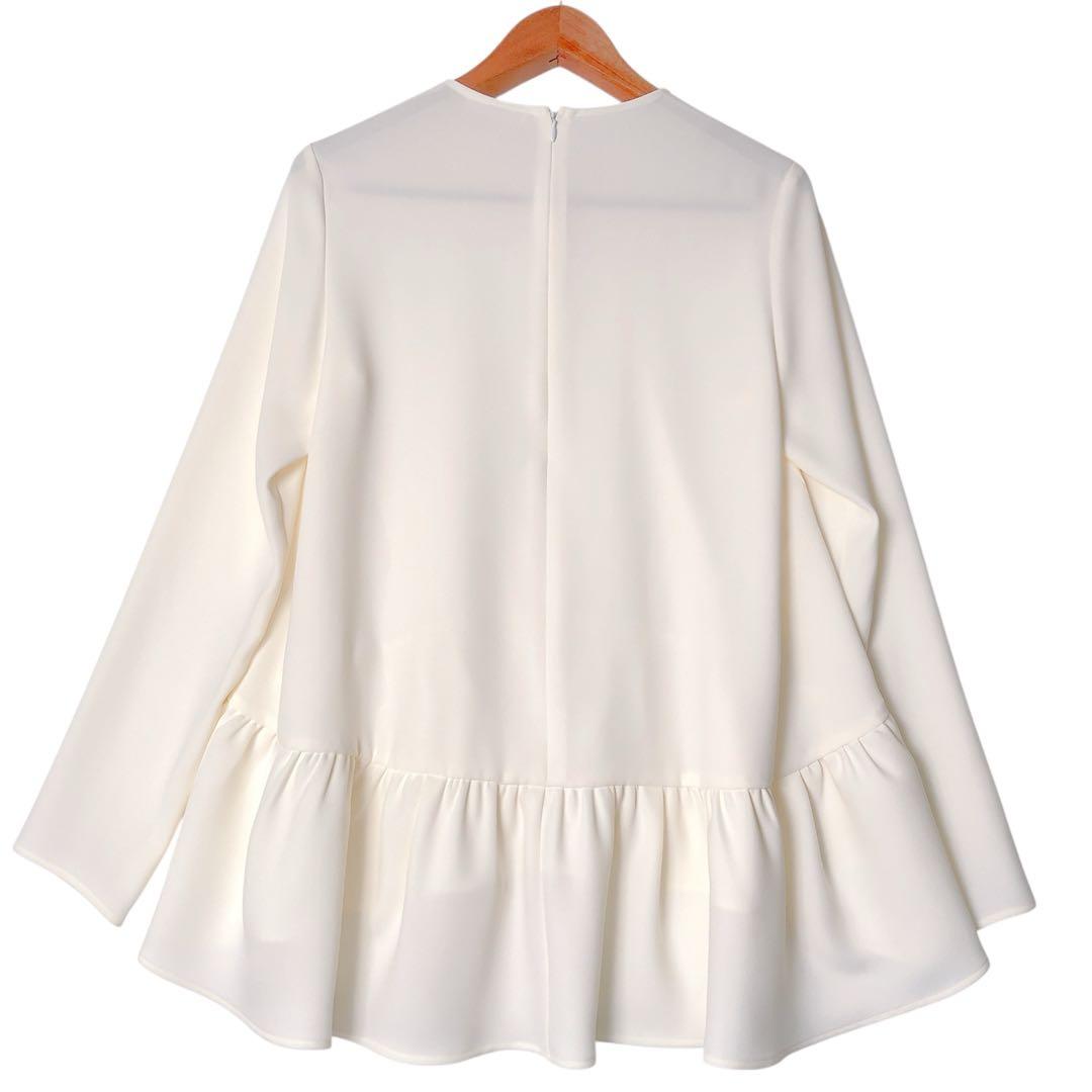 YOKOCHAN ロングスリーブ ヘムギャザー ブラウス 38