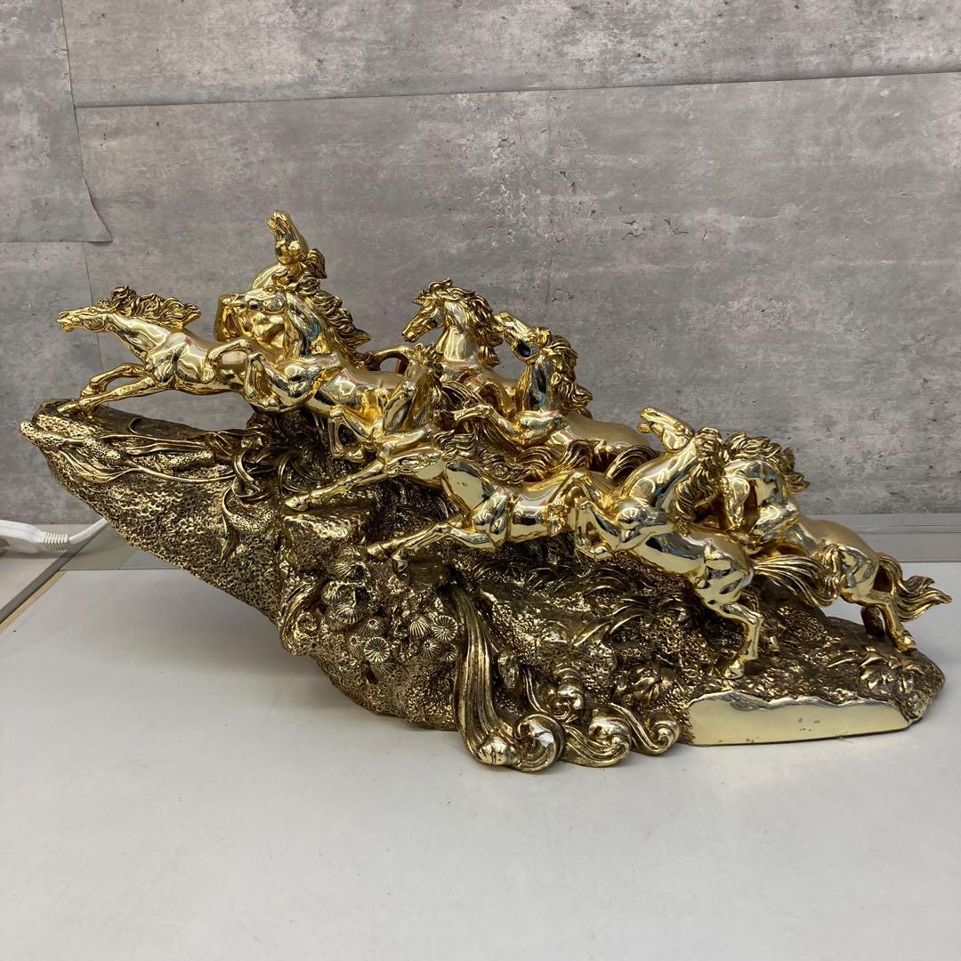 金色 九頭馬 豪華 躍動感 躍動的 置物 ゴールド 装飾品 開運 縁起物 置物