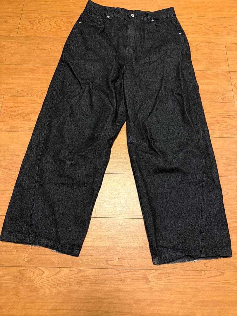 NoRemid ブラック ワイドパンツ