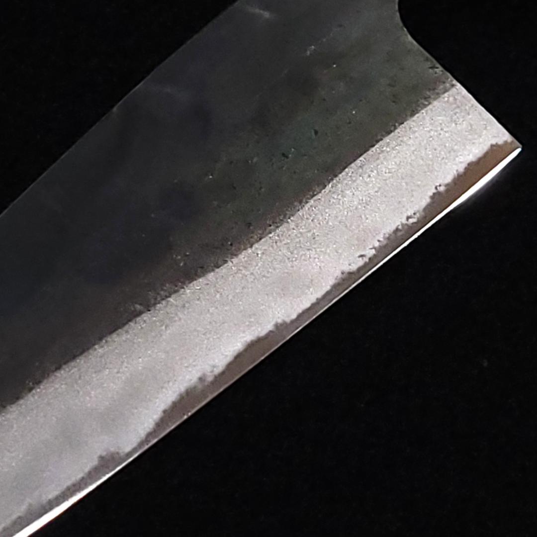 白紙1号 黒打 万能包丁 150㎜ G8041 焼柄 月光作　手作り