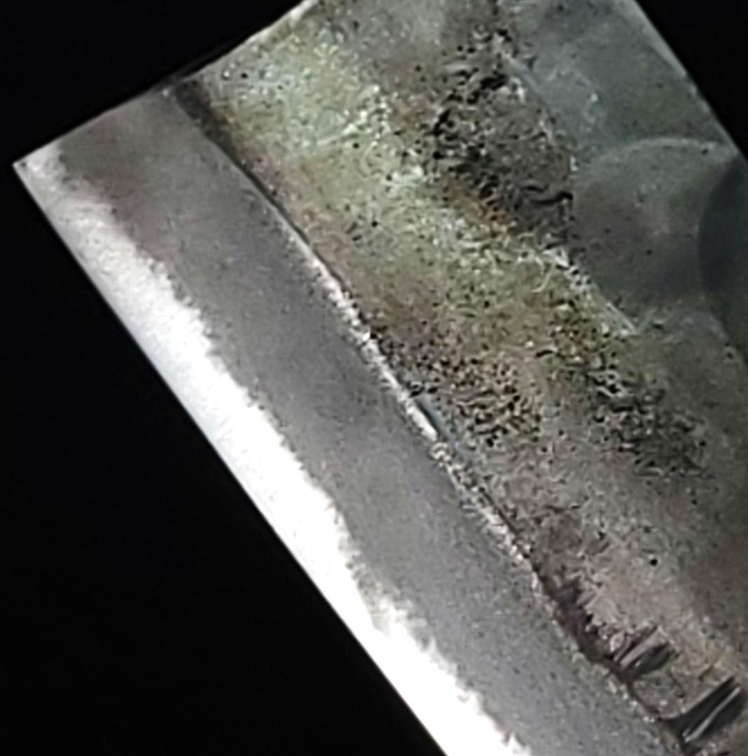 白紙1号 黒打 万能包丁 150㎜ G8041 焼柄 月光作　手作り