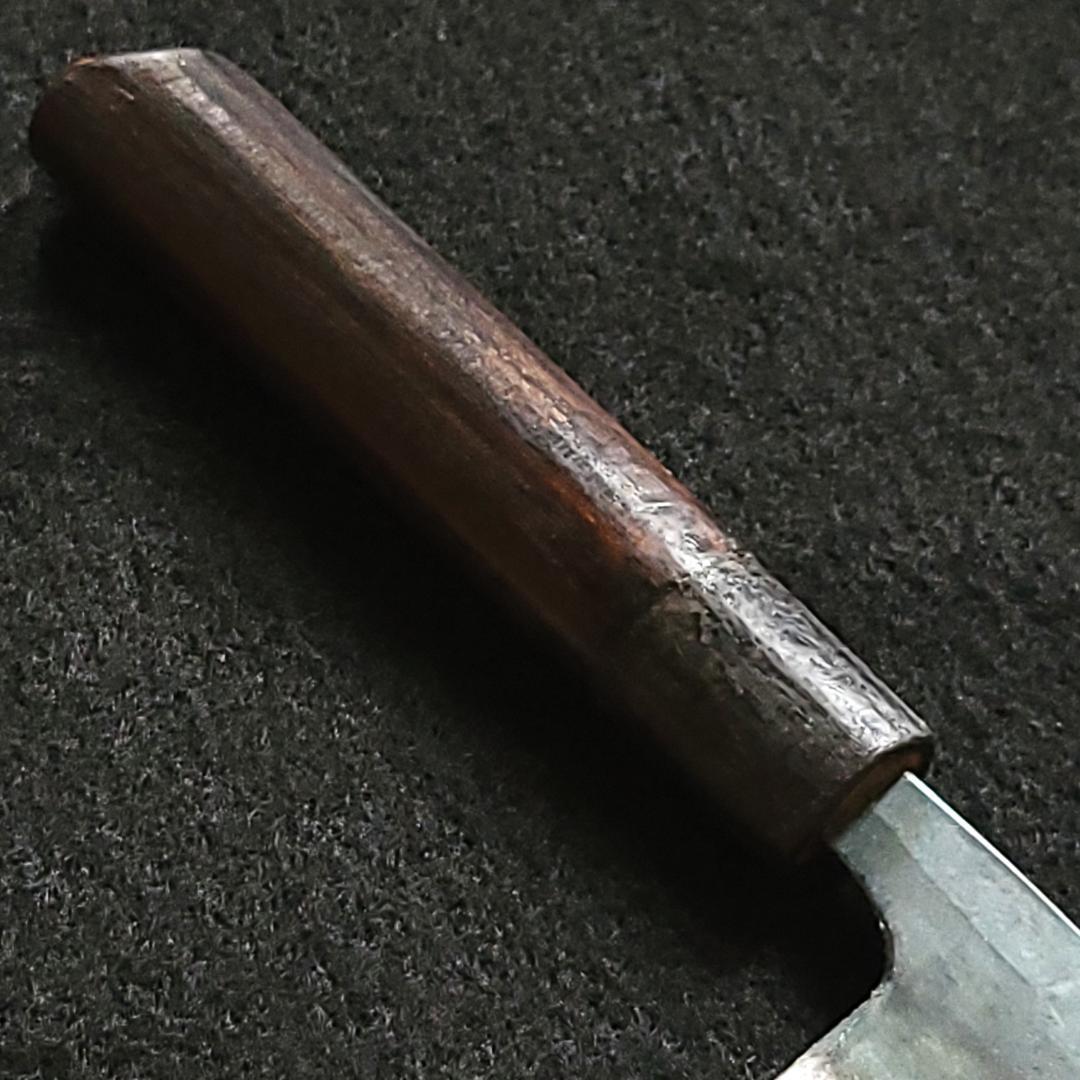 白紙1号 黒打 万能包丁 150㎜ G8041 焼柄 月光作　手作り