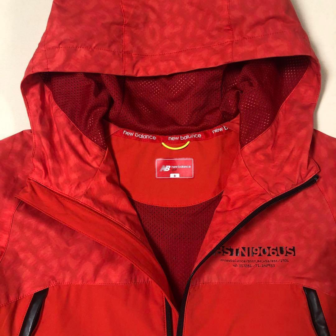 2019年モデル 撥水 ダブルジップ パーカー レッド レオパード柄 サイズ6