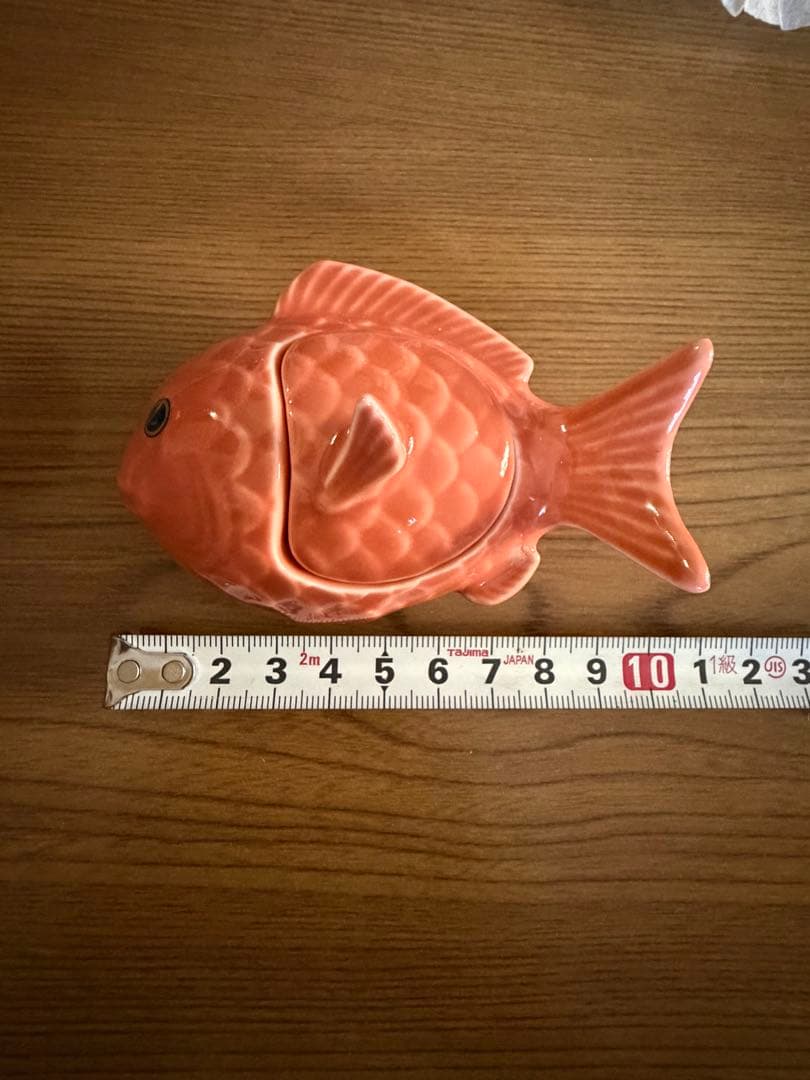 オレンジ 魚型 陶器 珍味入れ　蓋付き 約10cm 24個