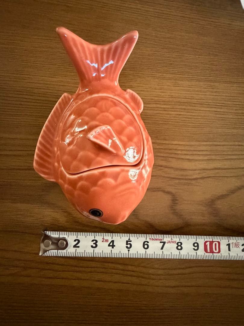 オレンジ 魚型 陶器 珍味入れ　蓋付き 約10cm 24個