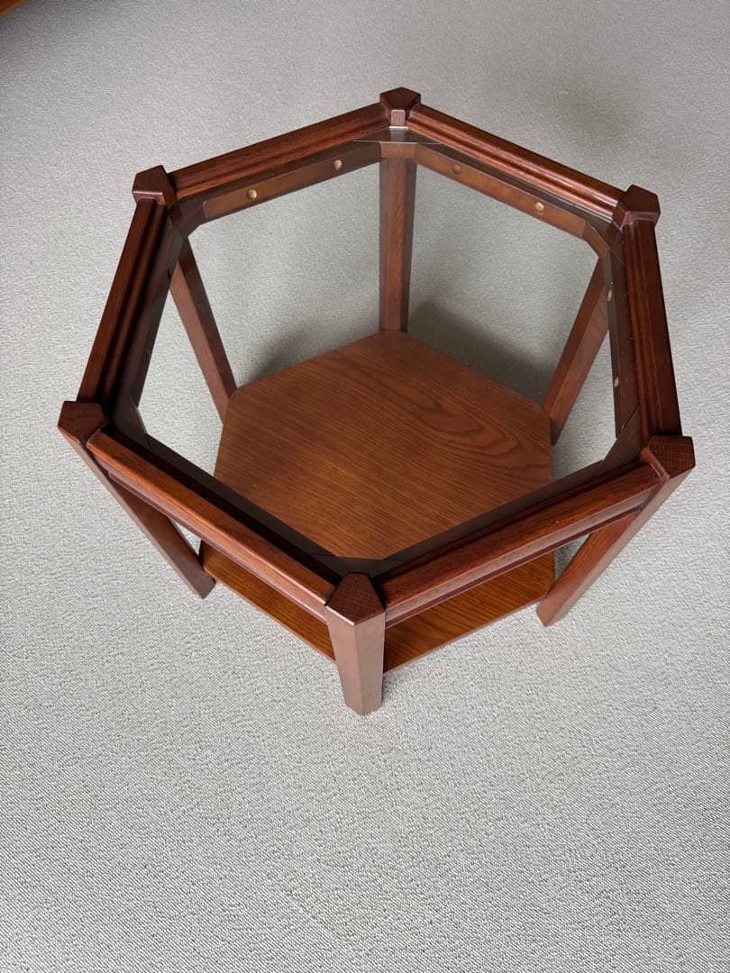 acme furniture BROOKS HEXAGON TABLE ガラス