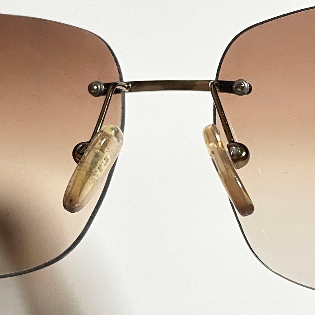 FENDI フェンディ ズッカ柄 ブラウン ゴールド サングラス