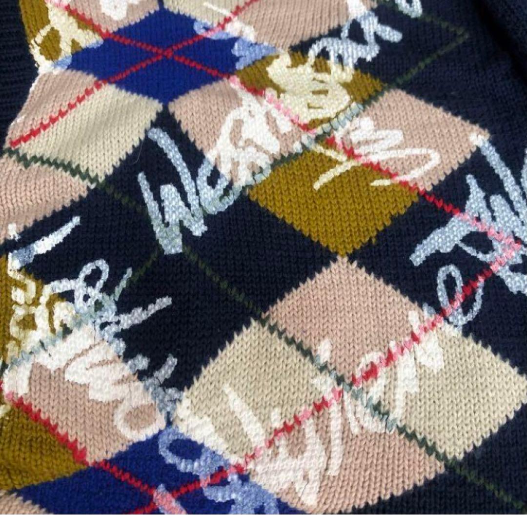 最終値下げ 定価90000円　ヴィヴィアンウエストウッド　アーガイルカーディガン