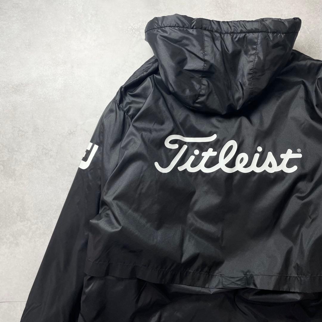 美品✨暖かい✨タイトリスト×FJ ベンチコート 内ボア 黒白 Wネーム XL相当