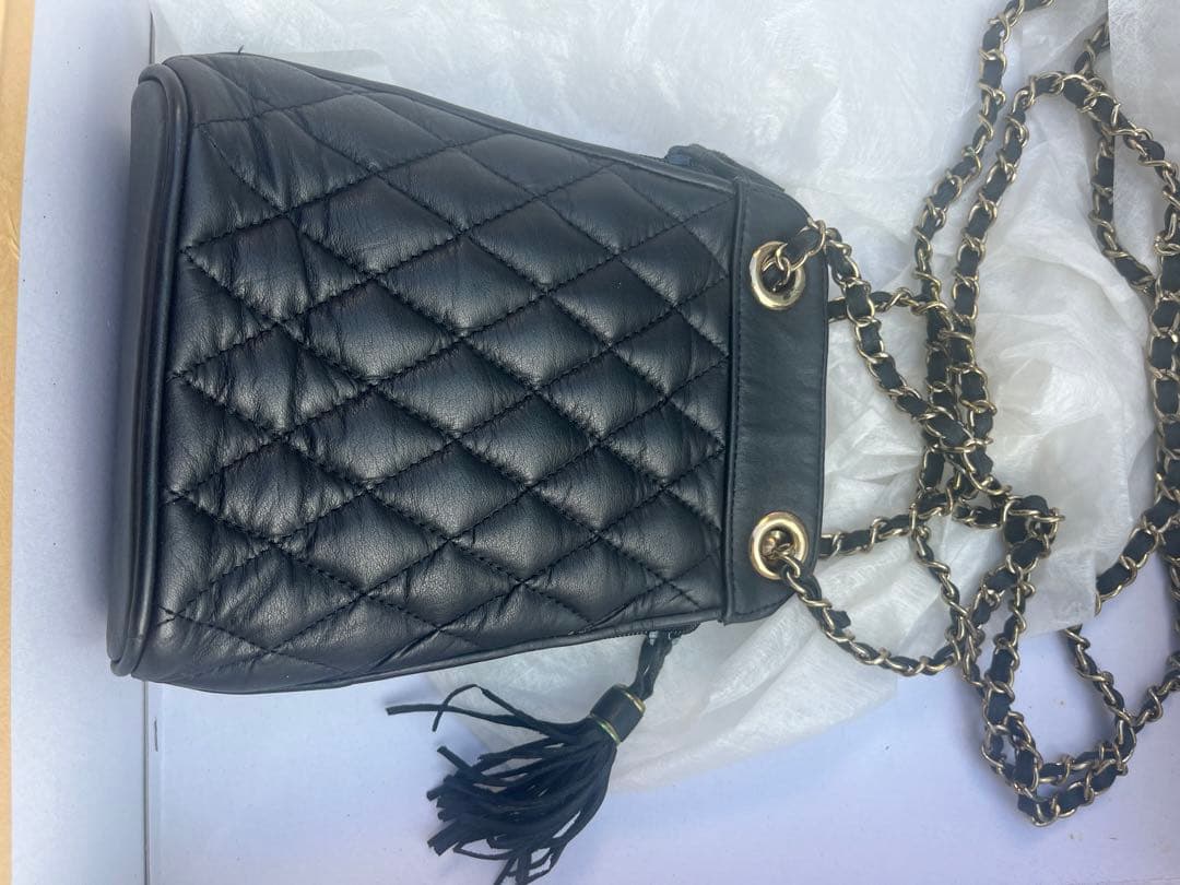 CHANEL 黒 キルティング ショルダーバッグ