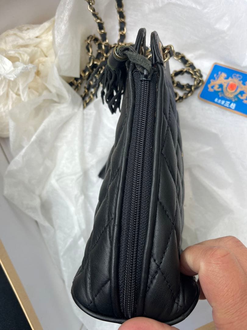 CHANEL 黒 キルティング ショルダーバッグ