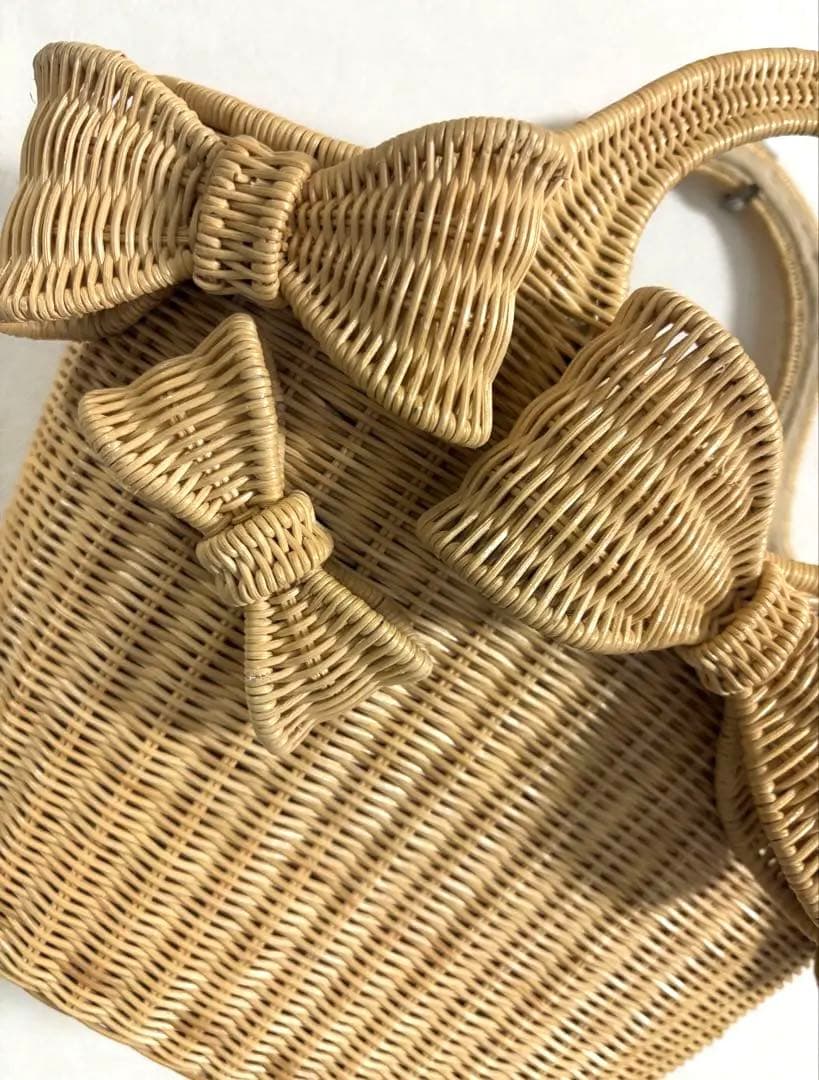 アナトリエリボンカゴバッグanatelier希少♡とーっても美品