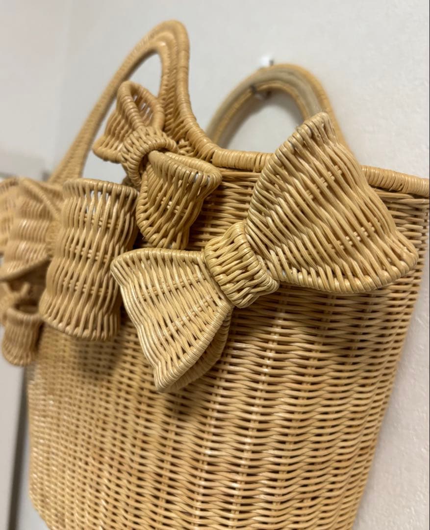 アナトリエリボンカゴバッグanatelier希少♡とーっても美品