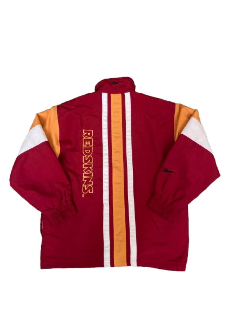 90s Reebok NFL レッドスキンズ ジップジャケット XL 赤 刺繍