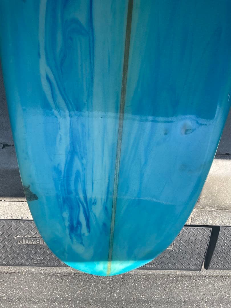 ロングボード 9'6\" 青ハードケース、フィン&リーシュコード付き　引き取り限定