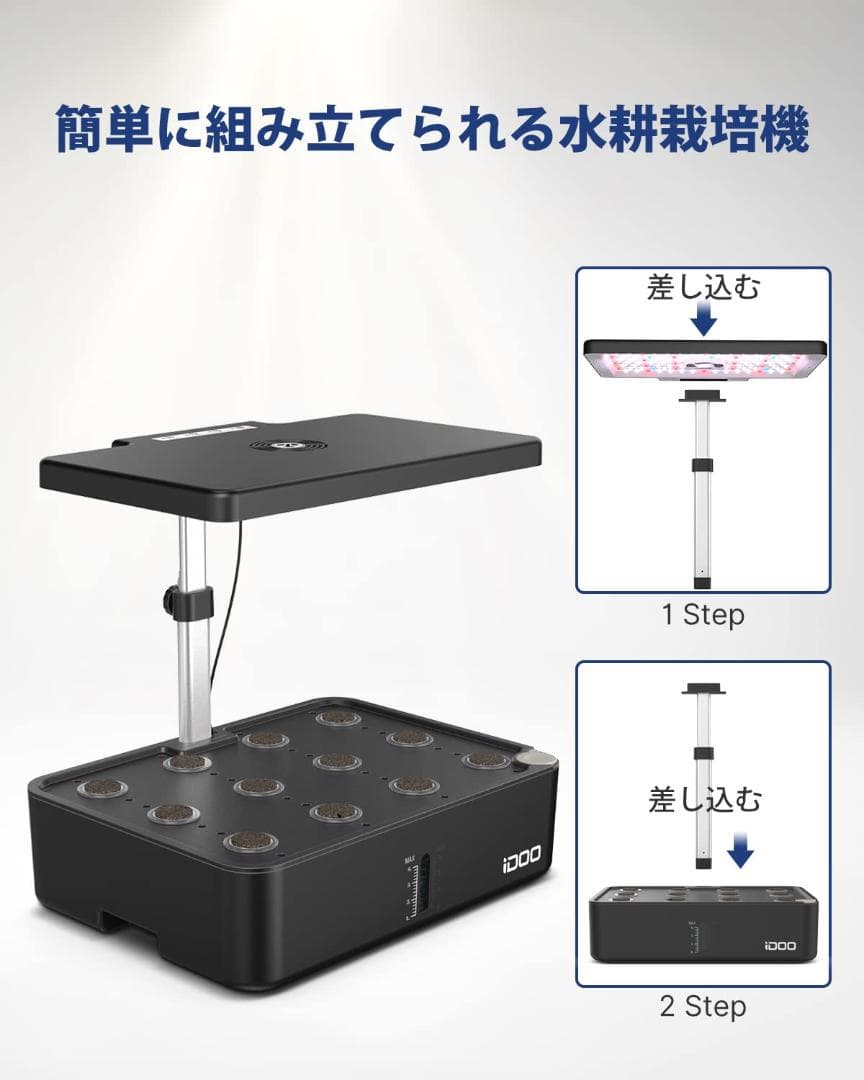 ☆水耕栽培 セット 室内 植物育成LEDライト付き