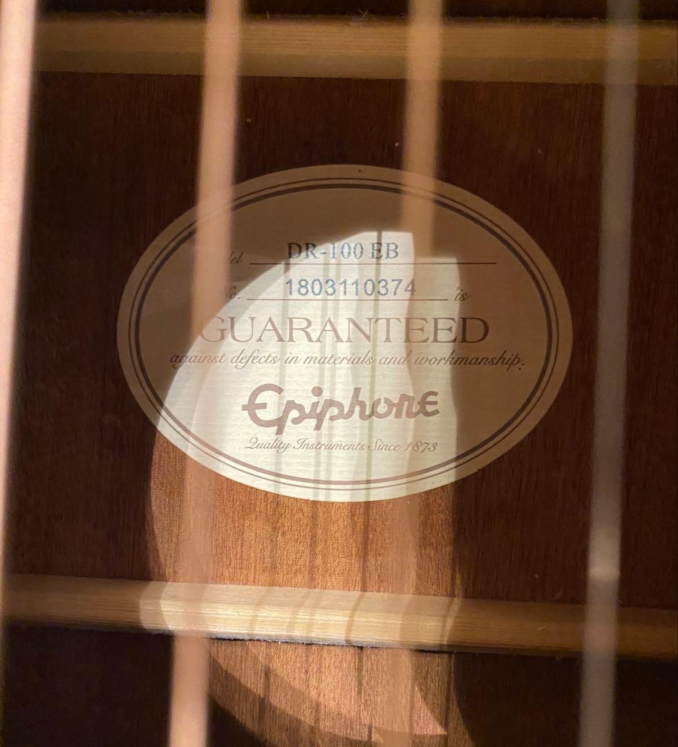 Epiphone DR-100 EB エボニー 純正ケース付