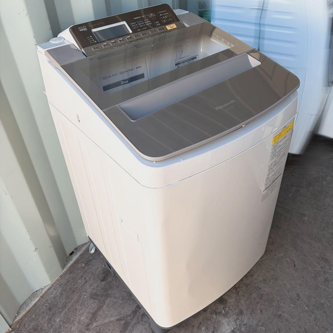 運搬取付無料！おしゃれブラウン純正Panasonicスマート洗濯機！完動品超美品