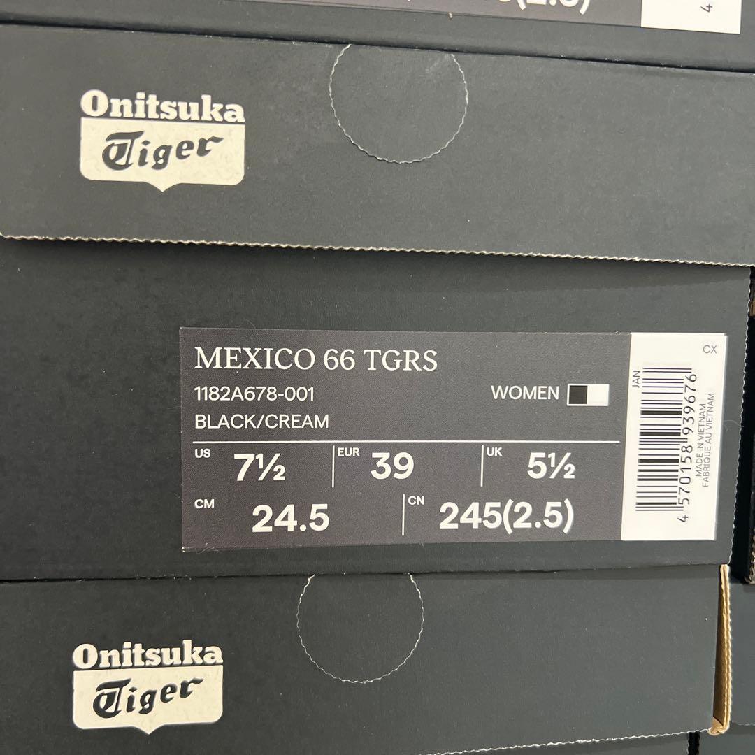 オニツカタイガー ウィメンズ メキシコ66 TGRS ブラック/クリーム