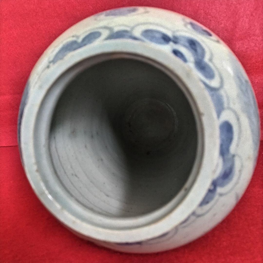 朝鮮美術　李朝期　官窯　分院窯　李朝青花鳳凰紋壺　提灯壺