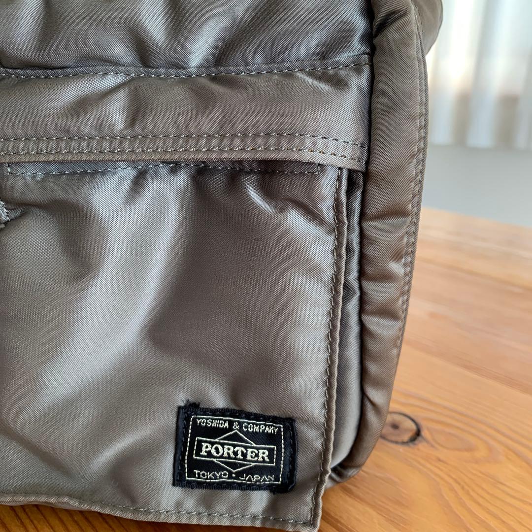 PORTER グレー ナイロン ショルダーバッグ
