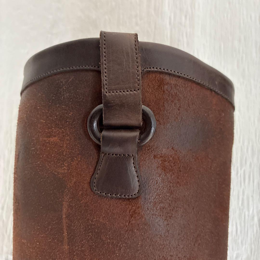 【ちよみ】サルトル ジョッキーブーツ 茶 36(約23cm) スウェード