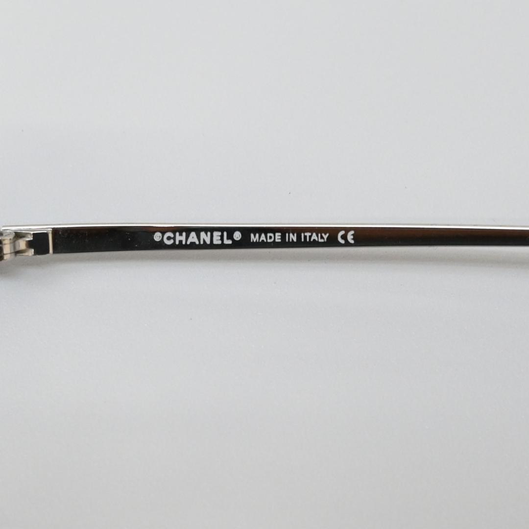 ■ 46548★年 シャネル サングラス ココマーク シルバー×ブルー