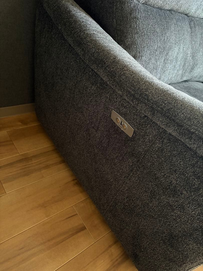 電動リクライニングソファ3人掛KK6133送料込USB付