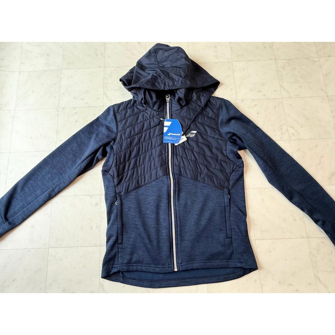 新品　Babolat ネイビー ジップアップジャケット　レディース　M　テニス