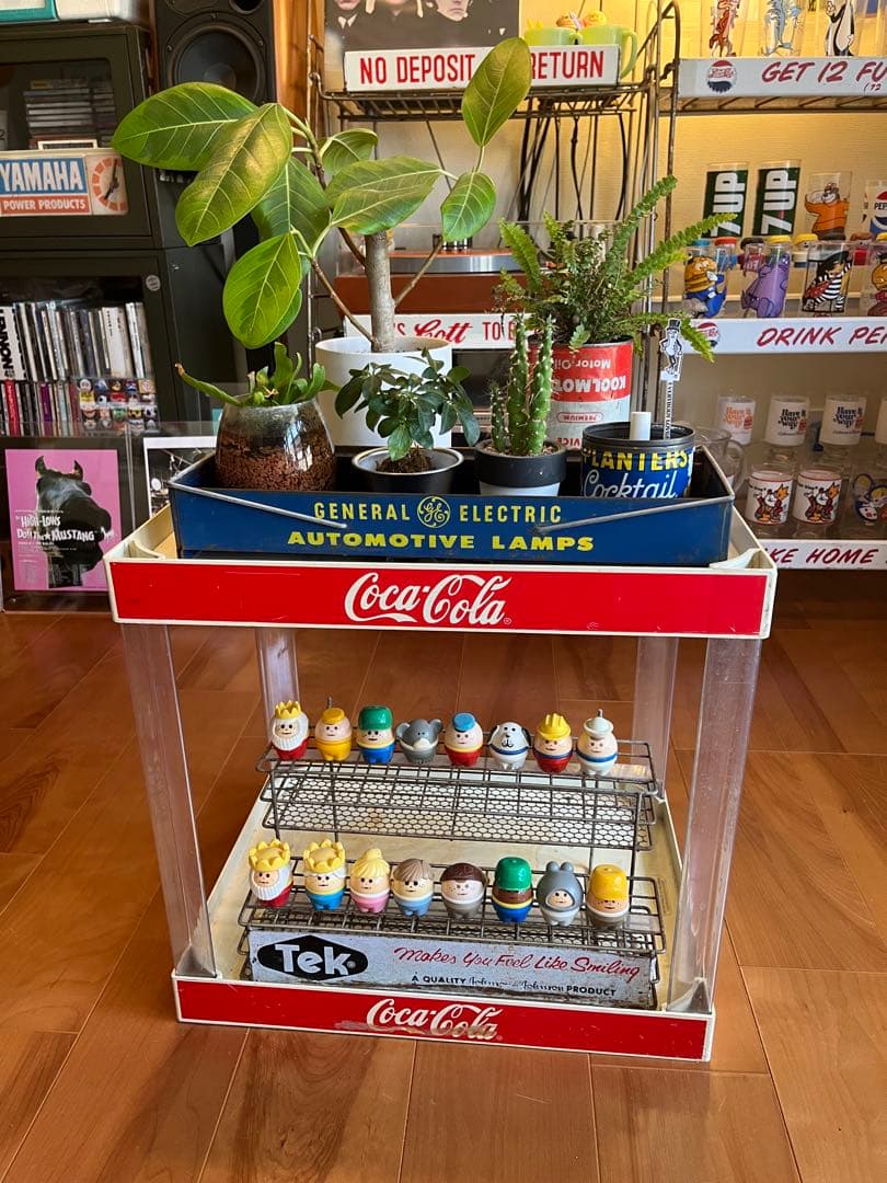 ヴィンテージ　コカコーラ　プラスティック　ラック　シェルフ　棚　什器　雰囲気抜群