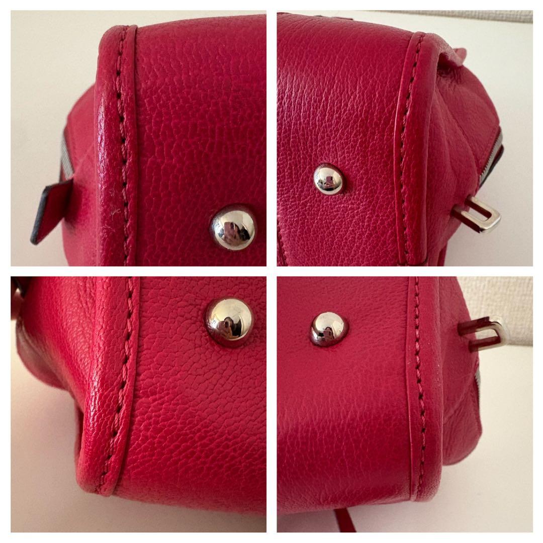 【Masa】LOEWE ロエベ アマソナ 28 アナグラム 赤 シルバー