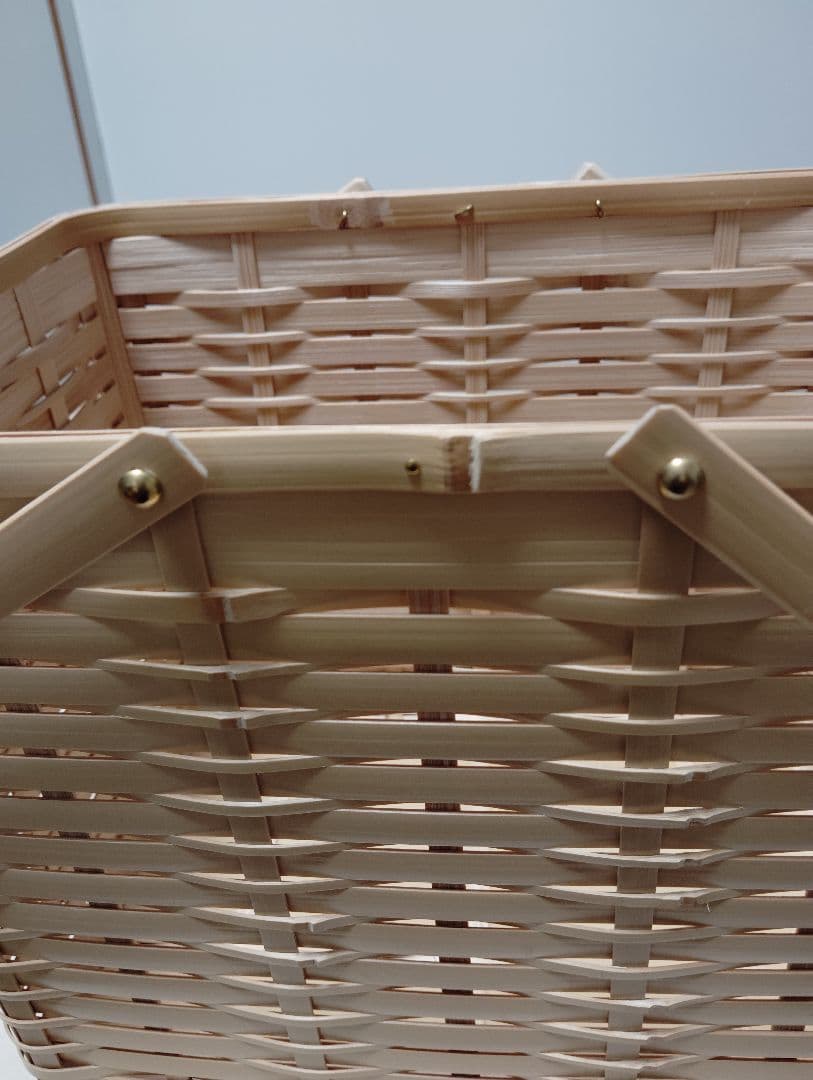 白竹かご（大）蓋付き